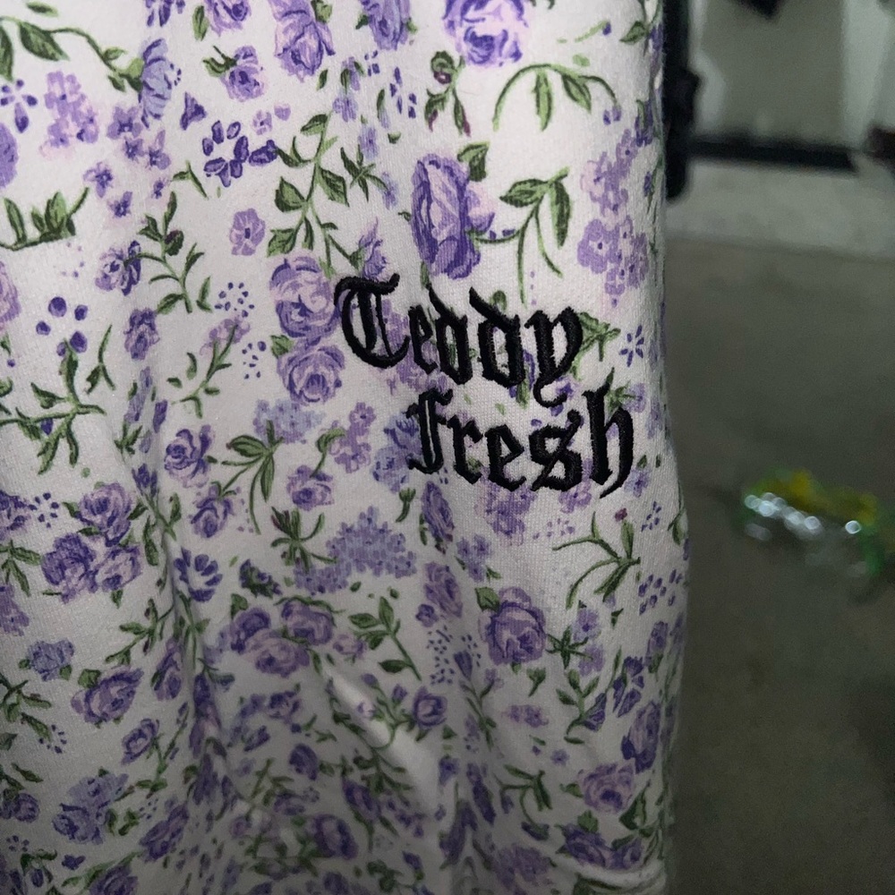 Teddy Fresh Floral Sweatpants Purple